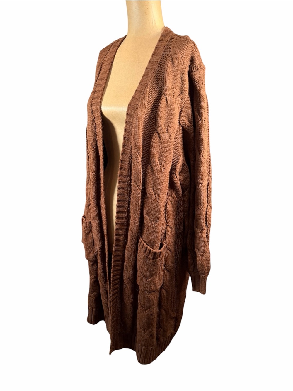 TORRID Brown Chunky Knit Cardigan NWT